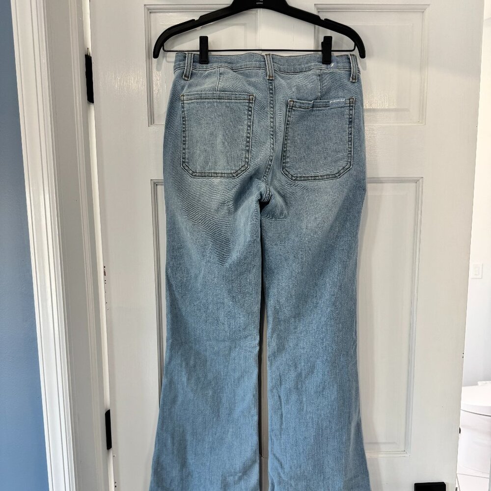 7 For All Mankind Dojo Tailorless Flare Jeans 28 | Sirte Light Wash Trouser